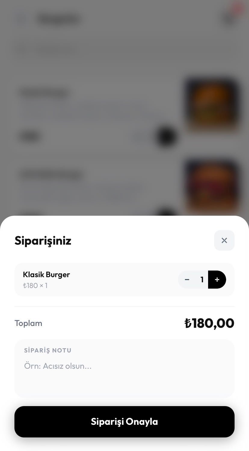 Sepetini gözden geçirir, not ekler ve tek tuşla siparişi onaylar.